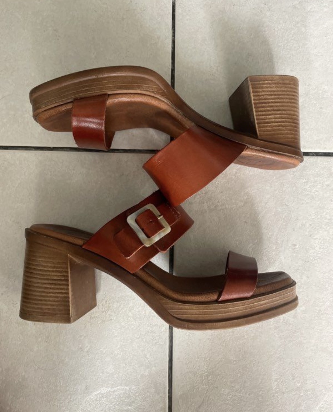 Mules à talon confort