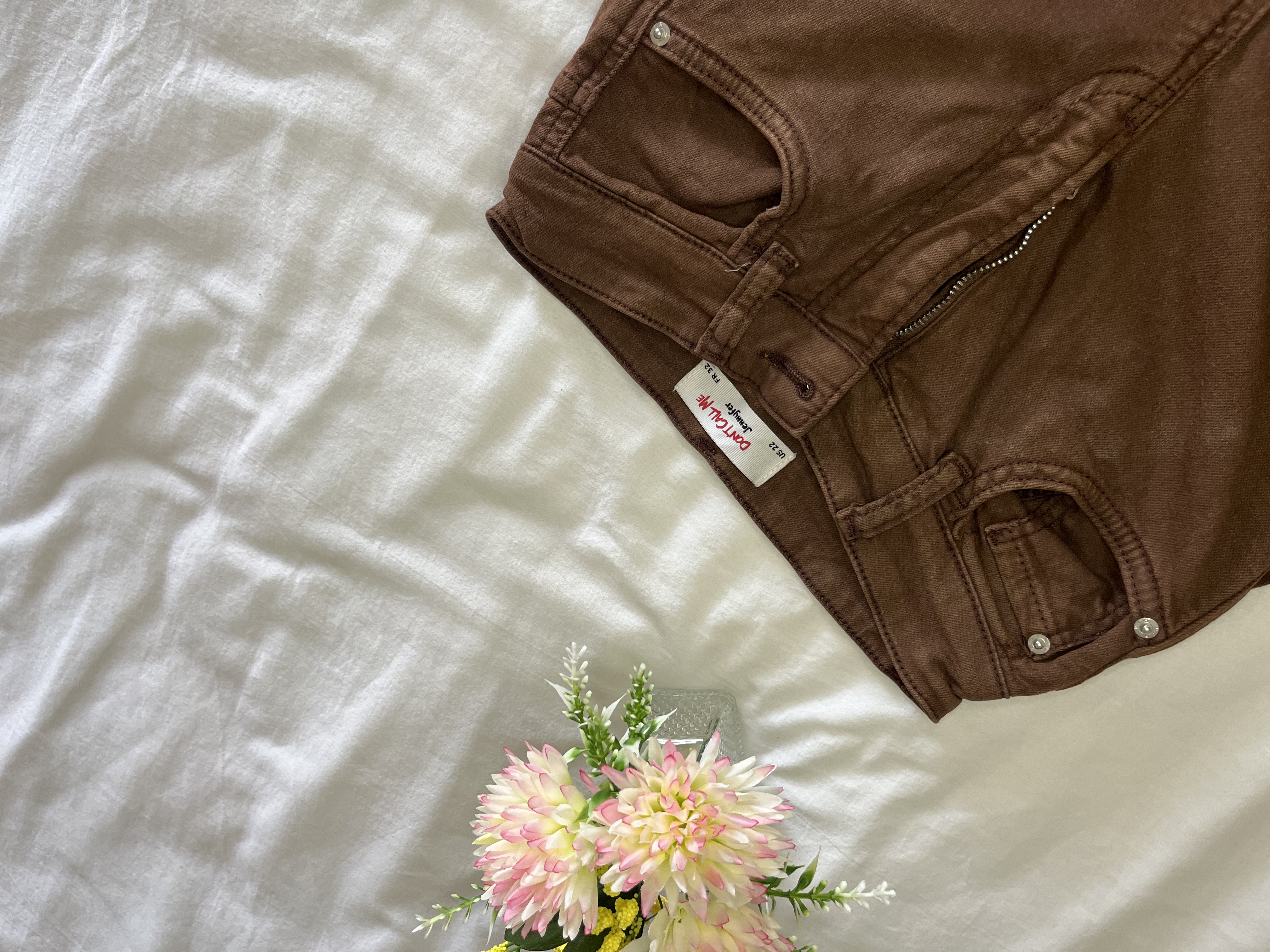 Pantalon marron pattes d’éléphant – T32