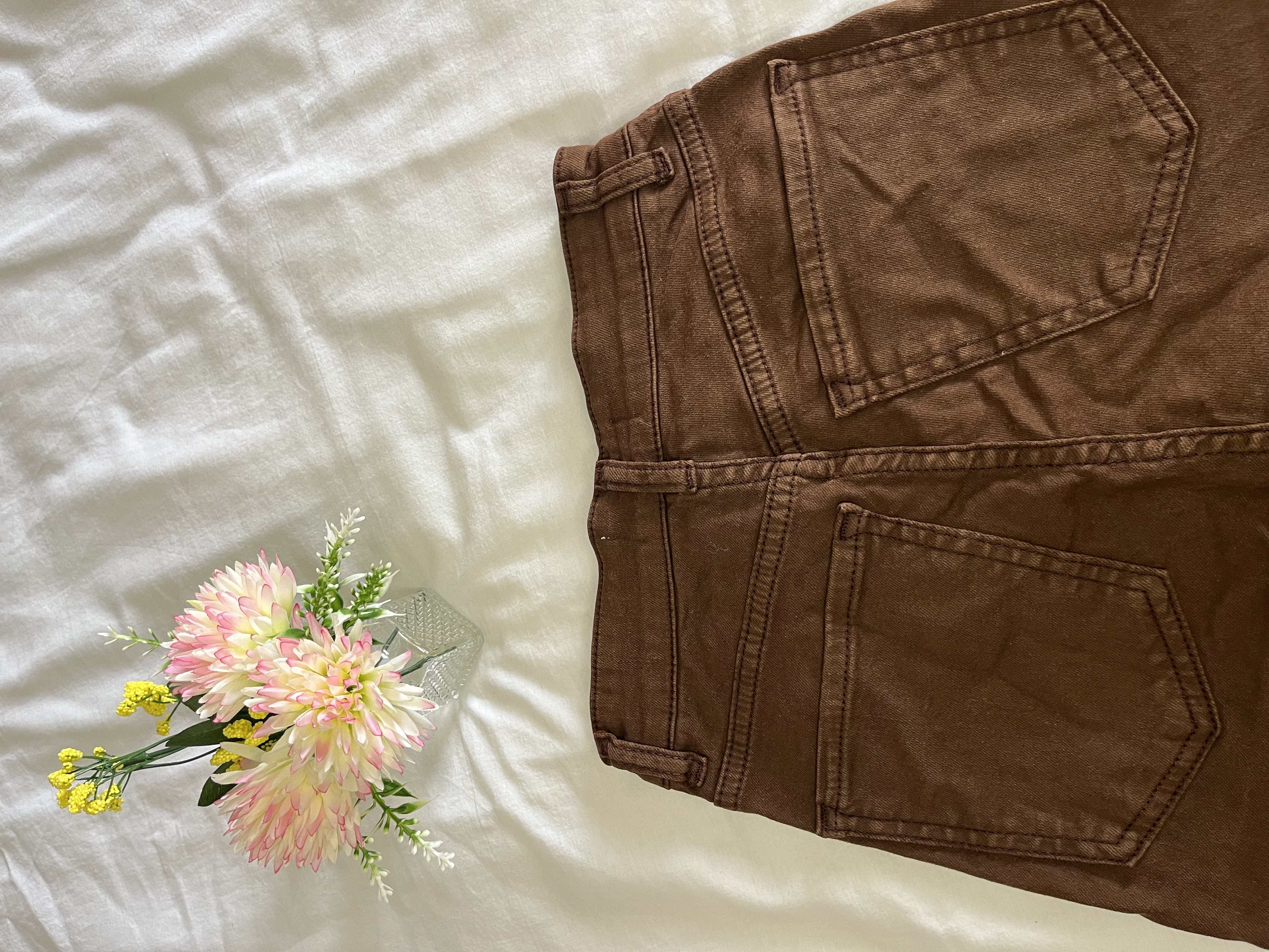 Pantalon marron pattes d’éléphant – T32