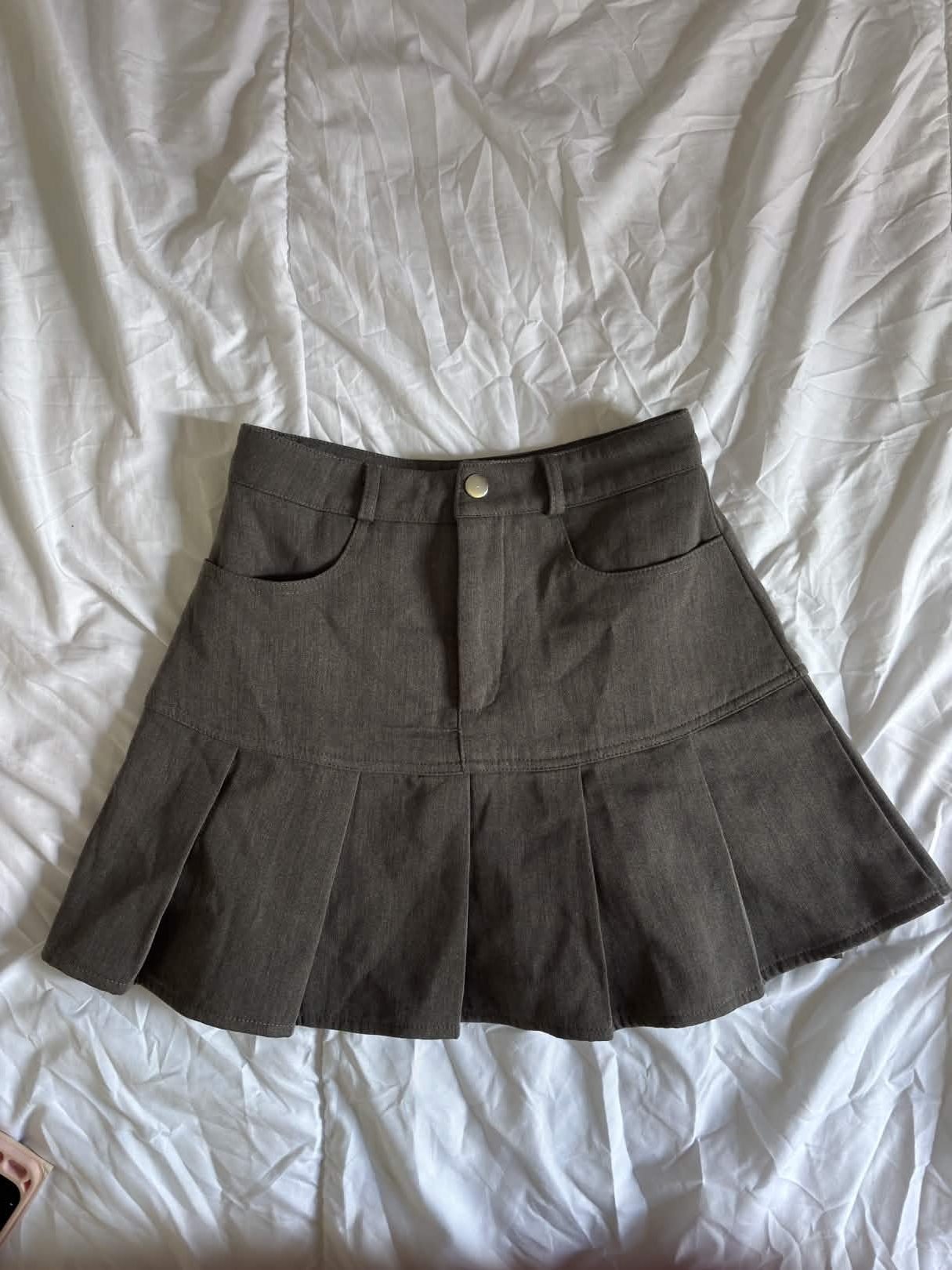Jupe plissée en denim