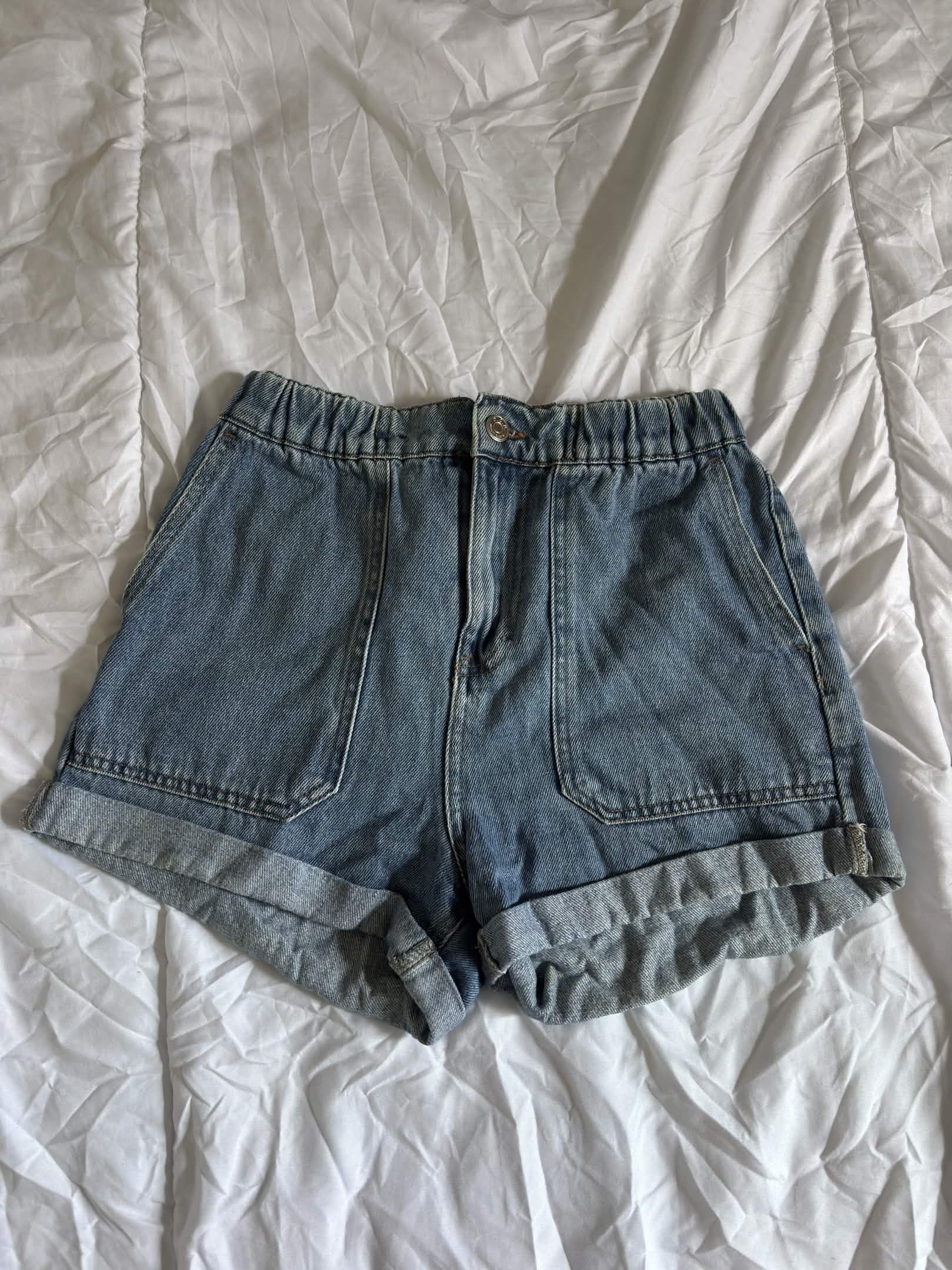 Short en jean taille haute