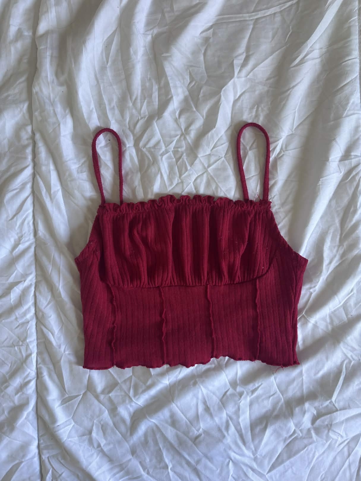Crop top rouge