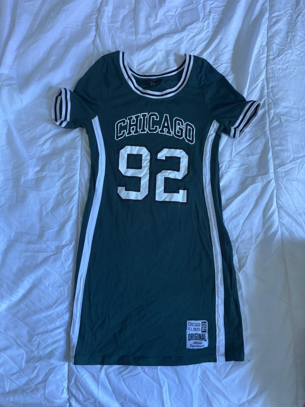 Robe vert foncé style sport “Chicago 92”