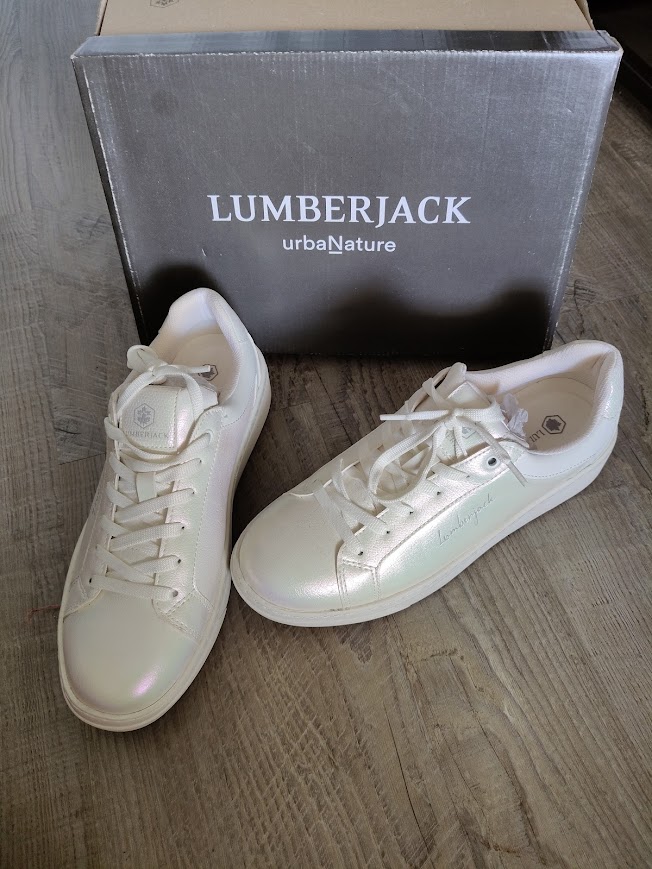 Paire de basket blanc nacré P39 Lumberjack NEUF
