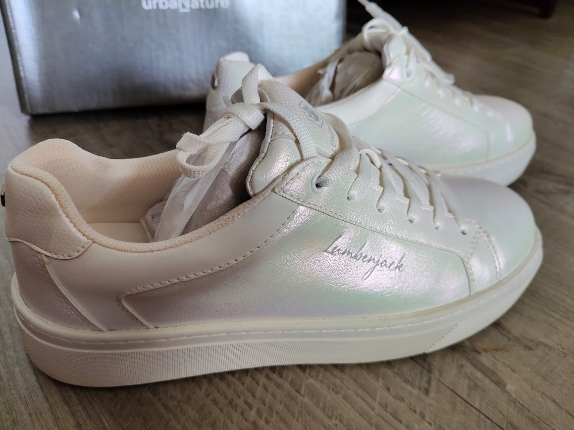 Paire de basket blanc nacré P39 Lumberjack NEUF