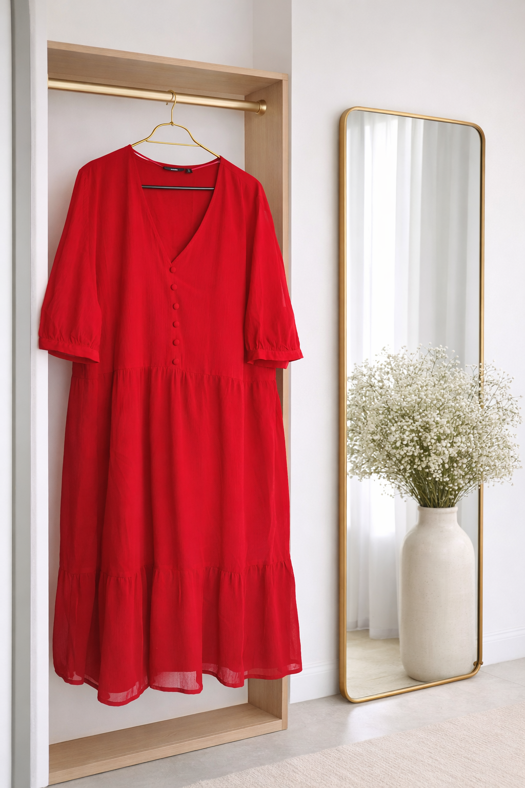 Robe rouge grande taille