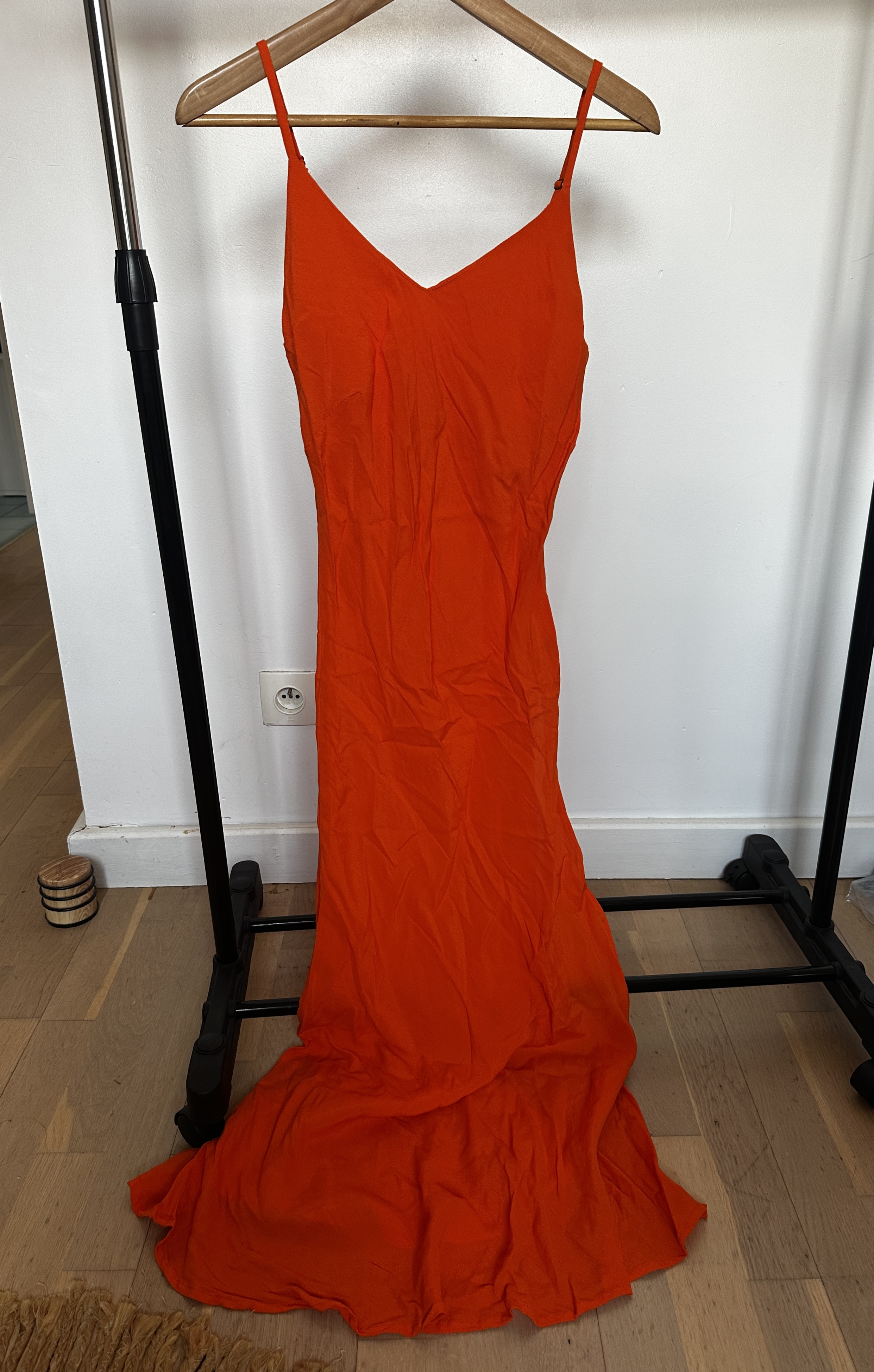 Robe CoB orange fente sur le côté S