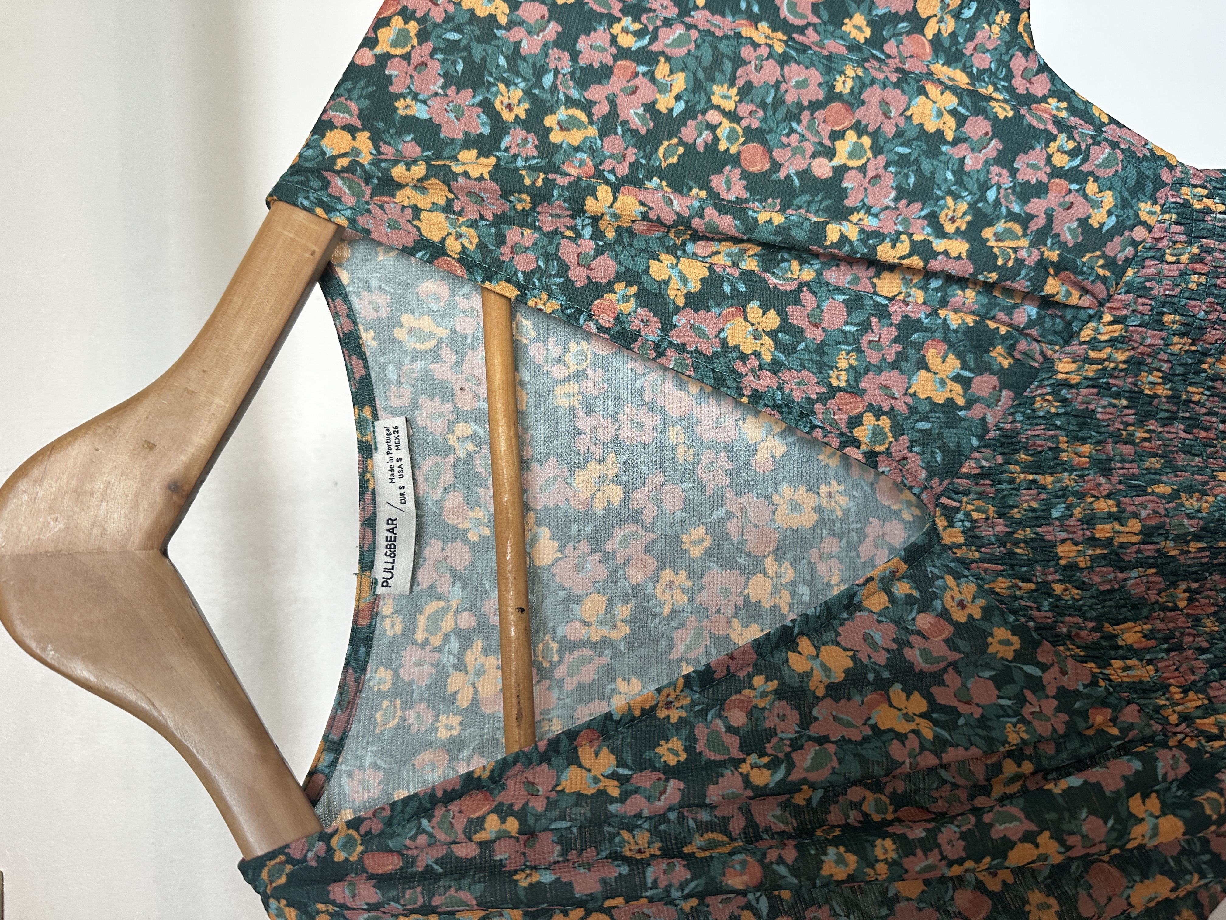 Robe longue fleurie Pull and Bear S