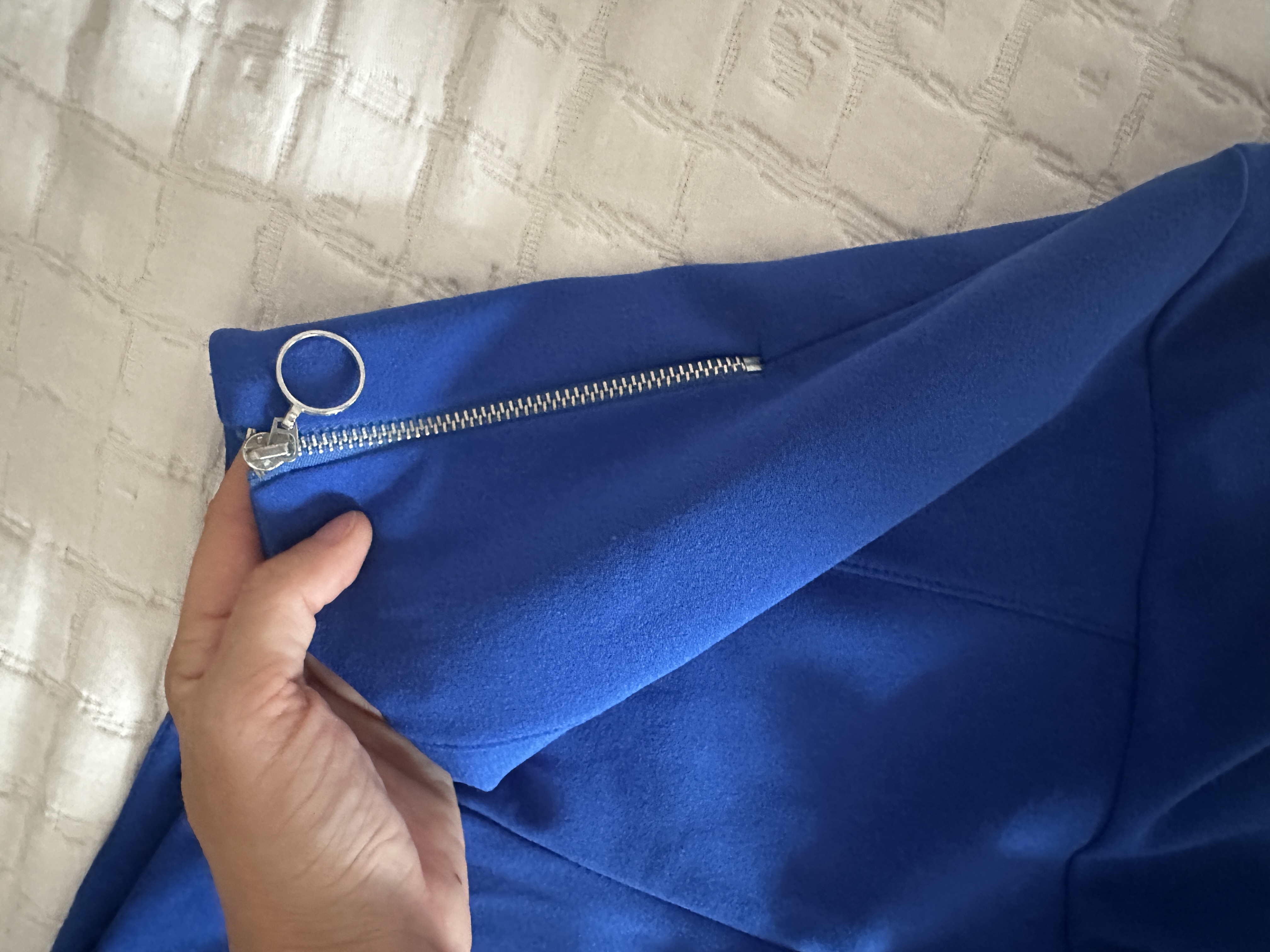Short à volant bleu Bershka S