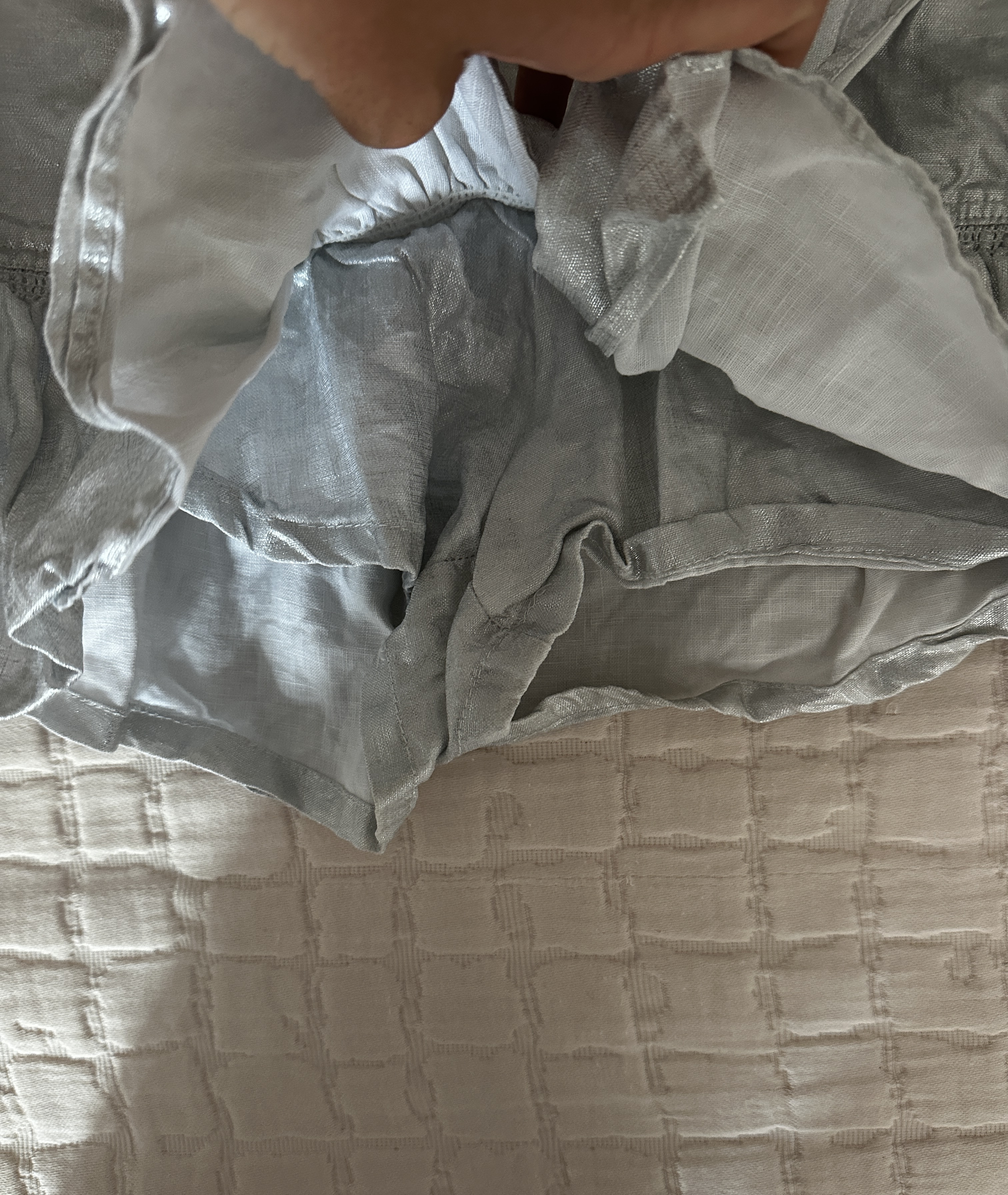 Jupe short argentée Zara S