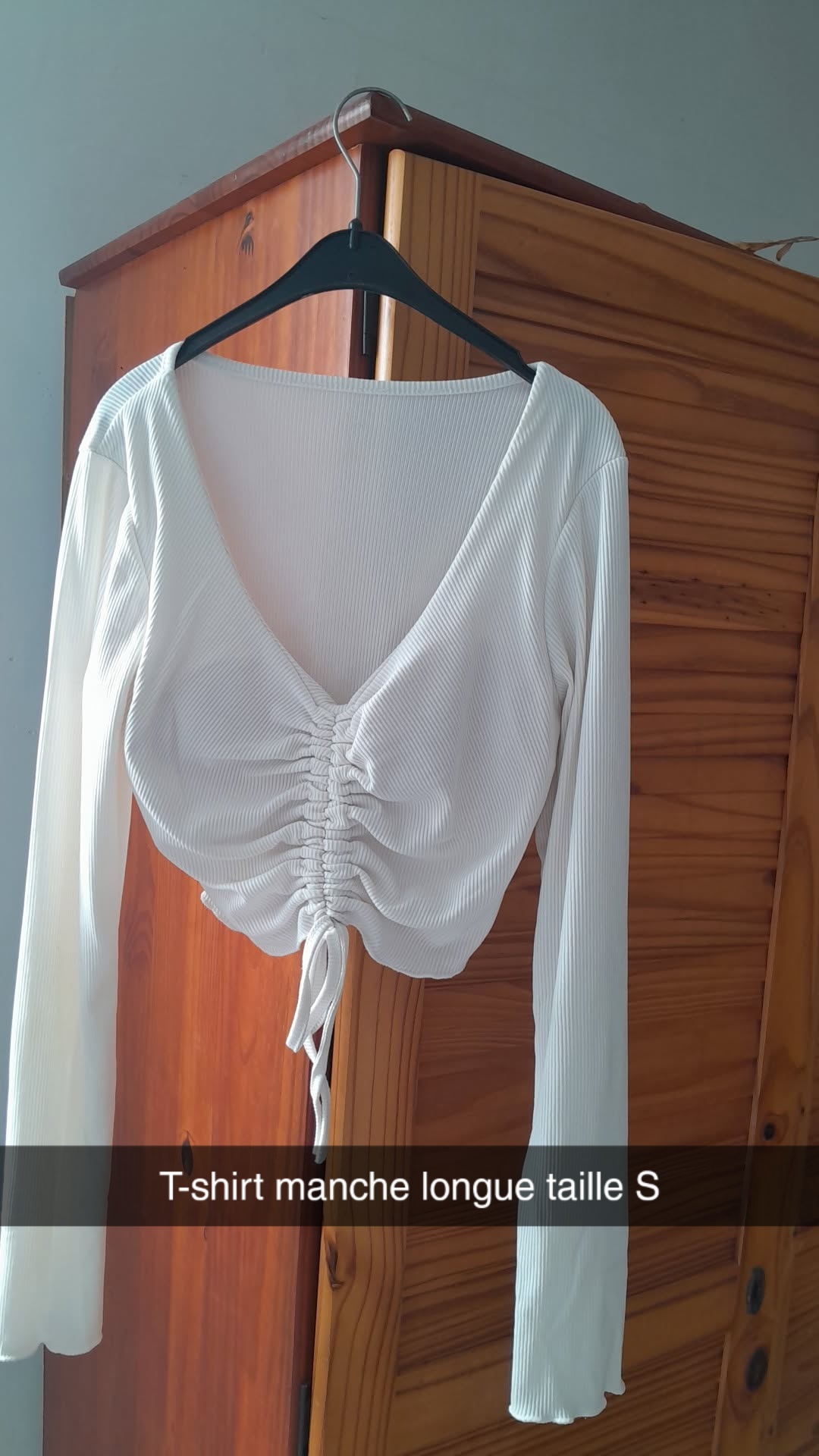 Tshirt blanc longue manche