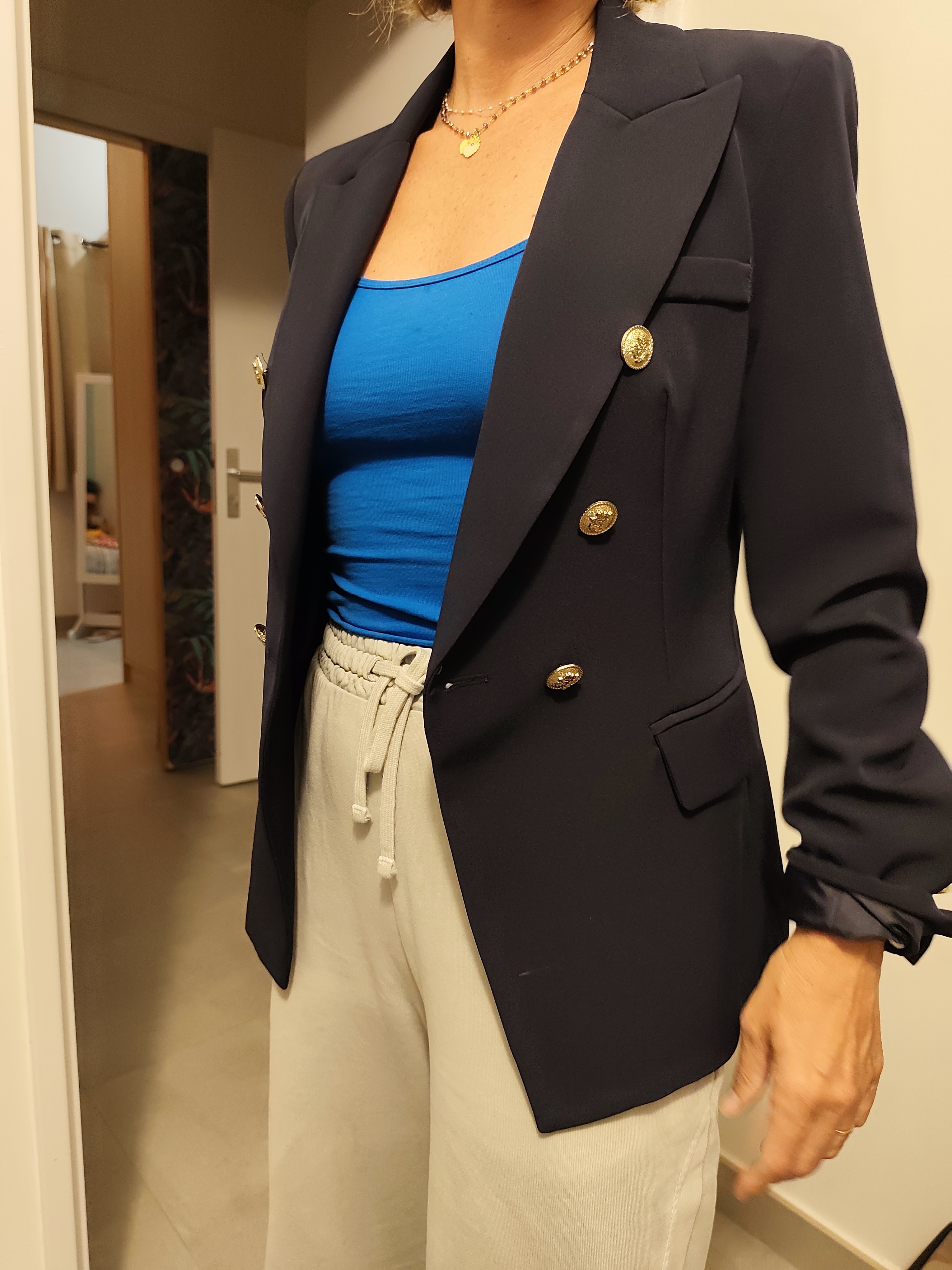 Veste tailleur bleu nuit