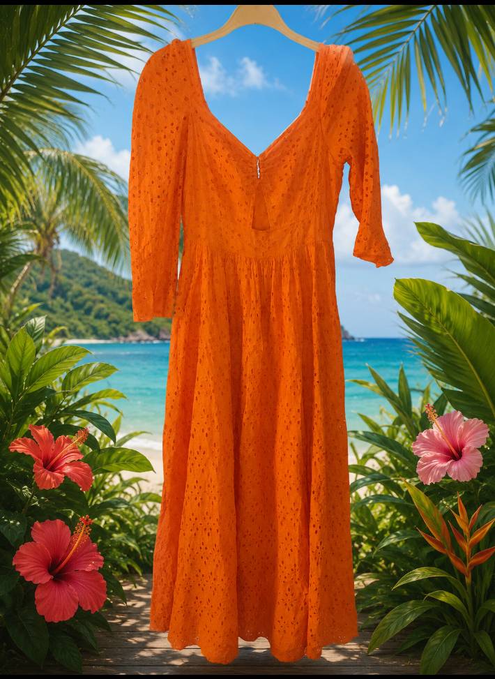Robe style broderie anglaise  taille S