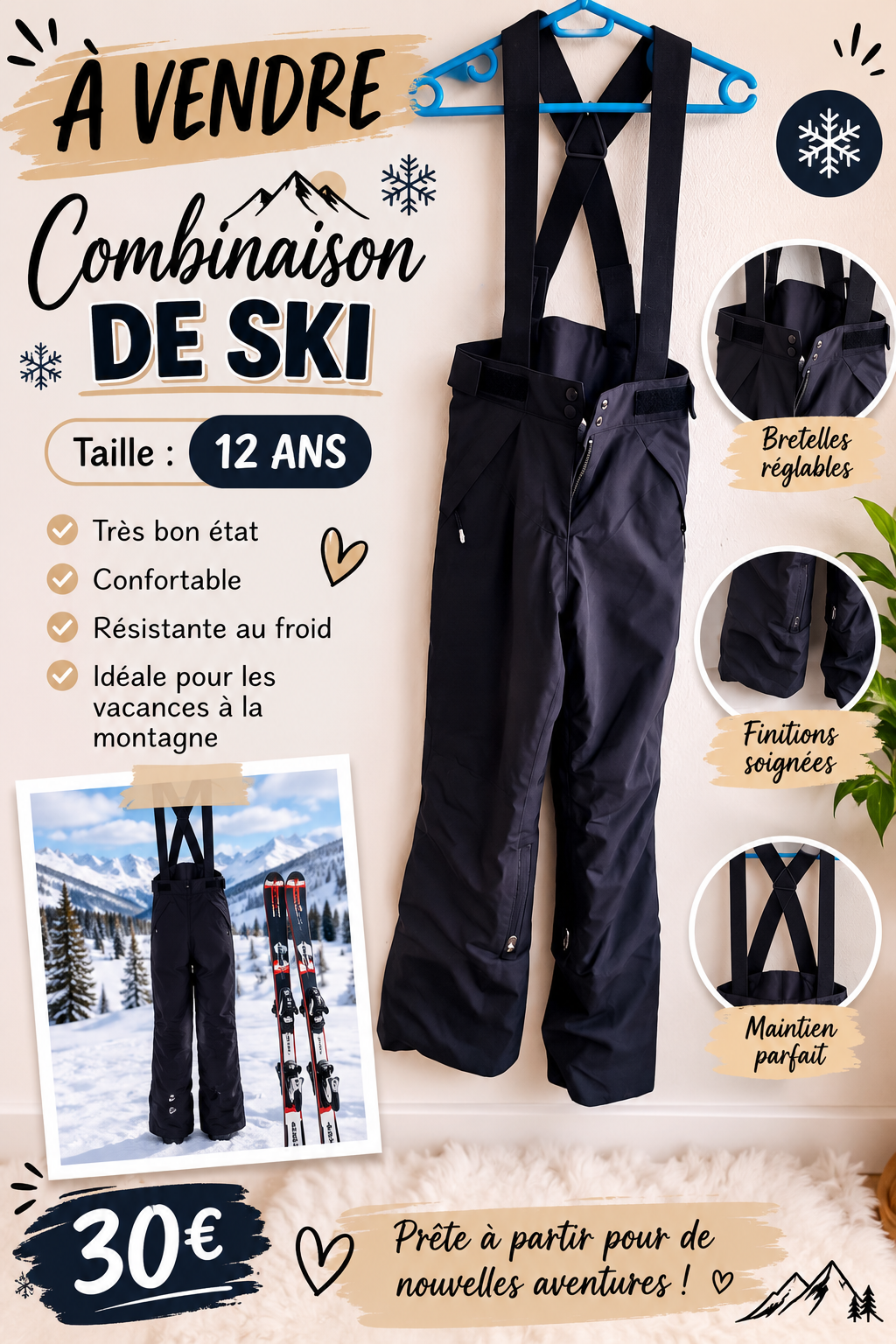 Combineson de ski 12 an