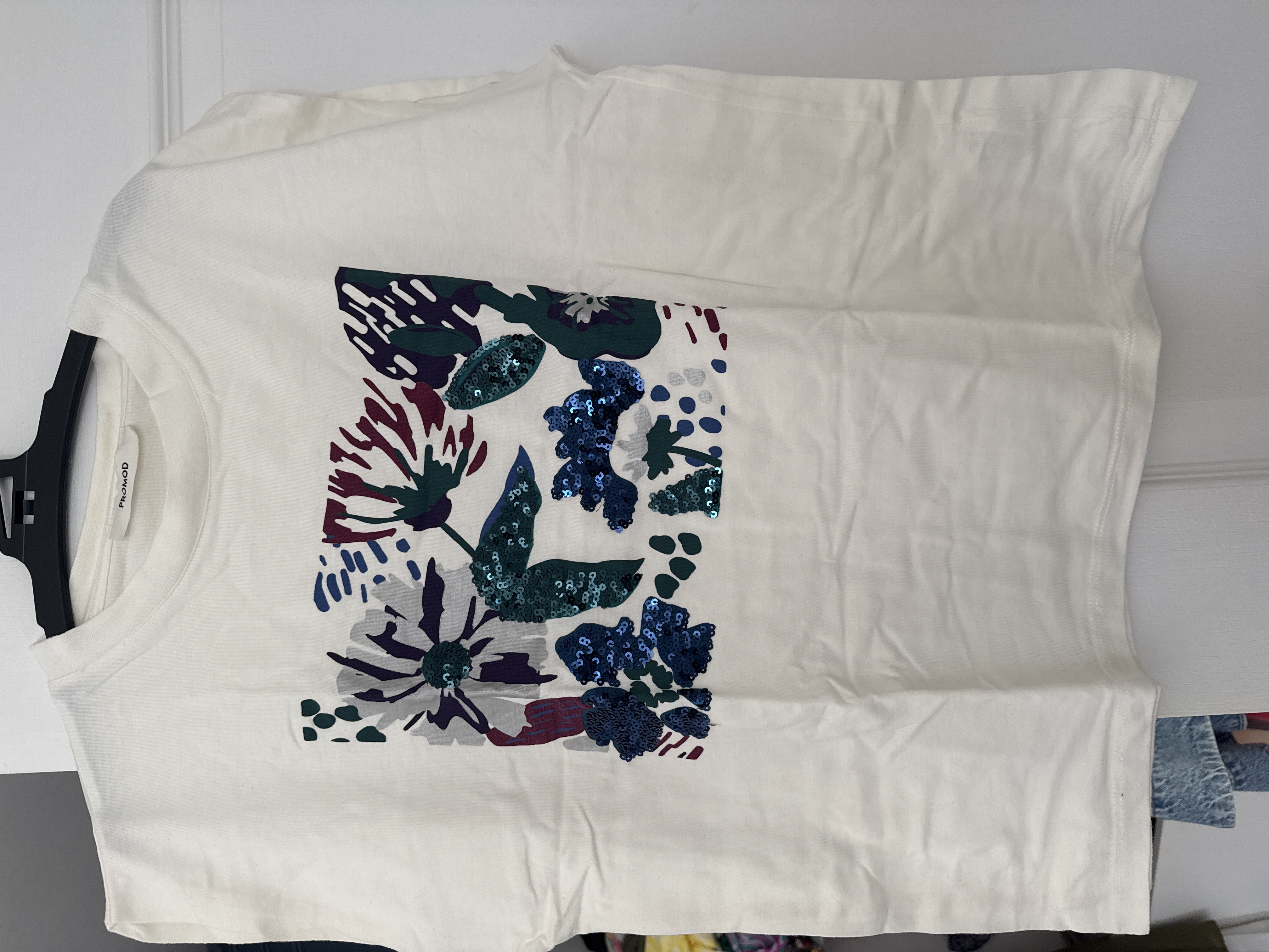 Ter shirt imprime avec sequin Promod S