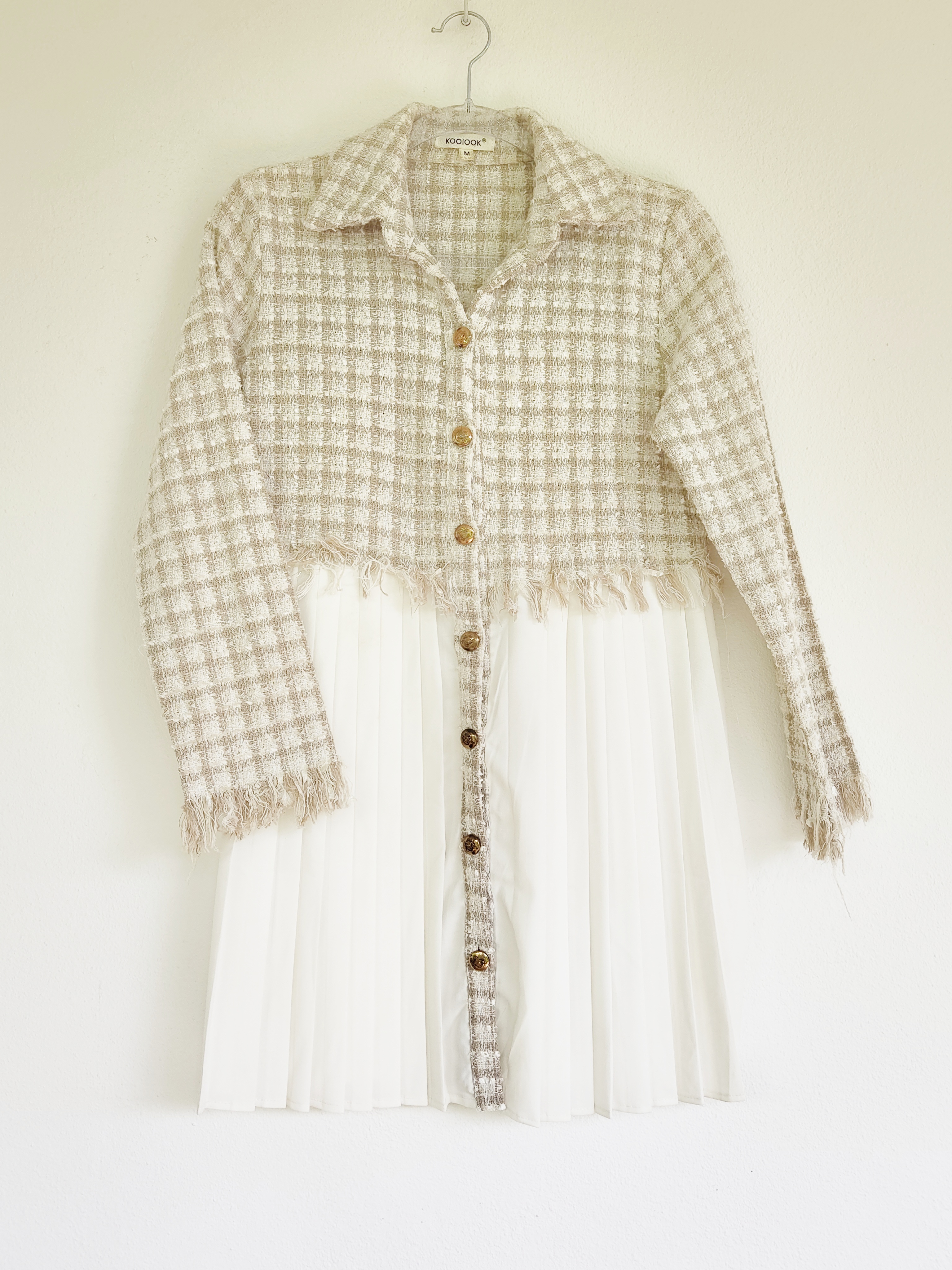 Robe courte bimatière