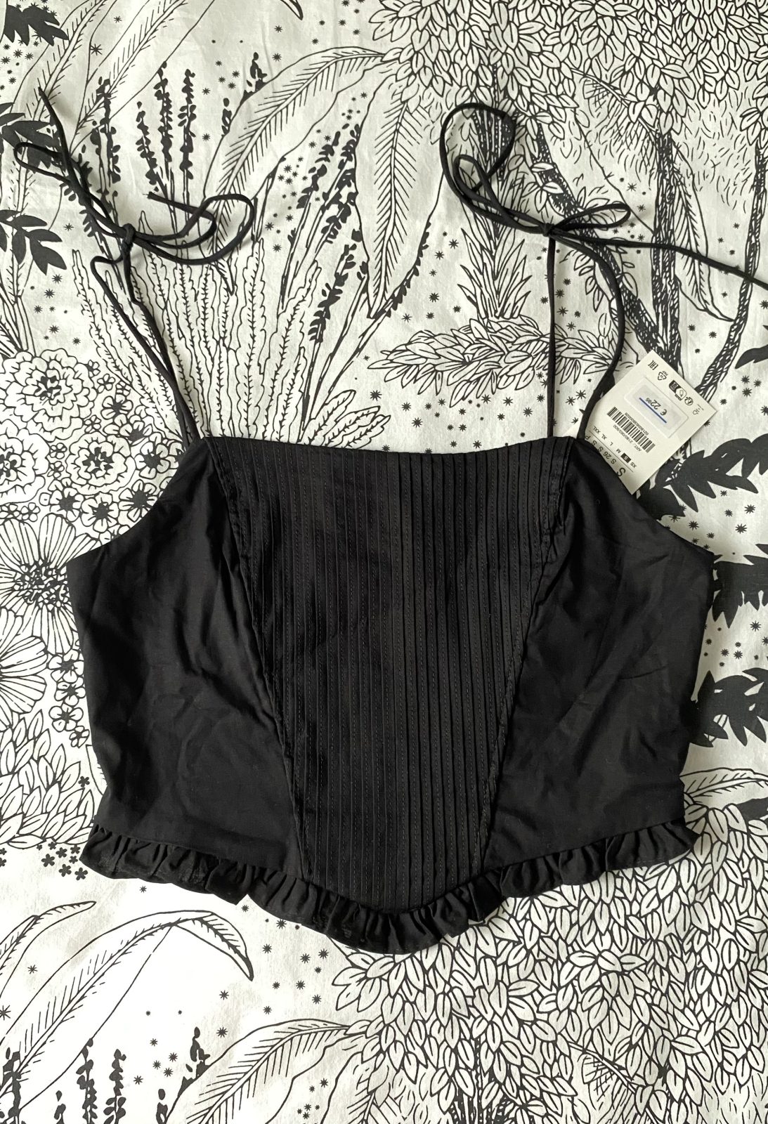Top corset noir ZARA