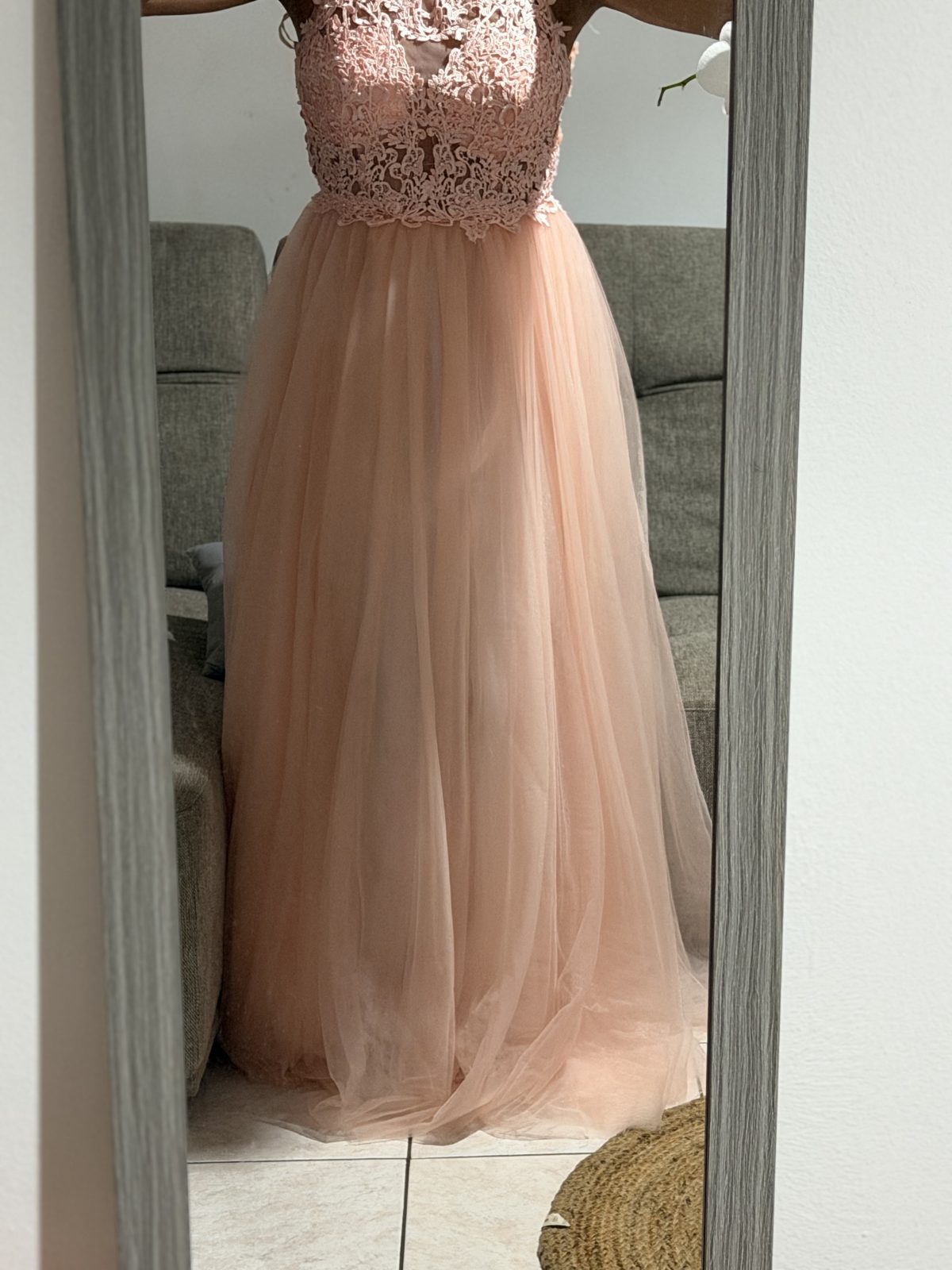 Robe de cortège rose poudré