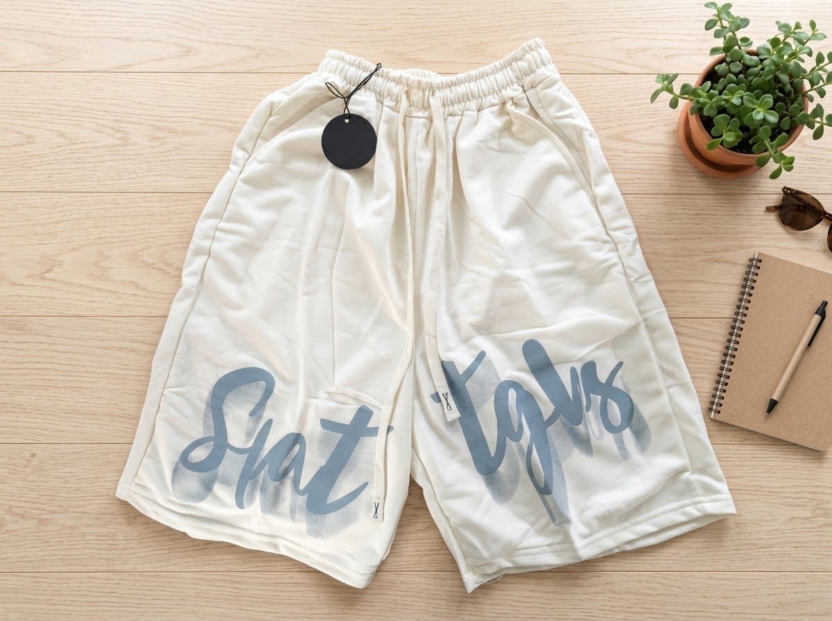 Short homme Oversize Blanc – Taille M – Neuf avec étiquette