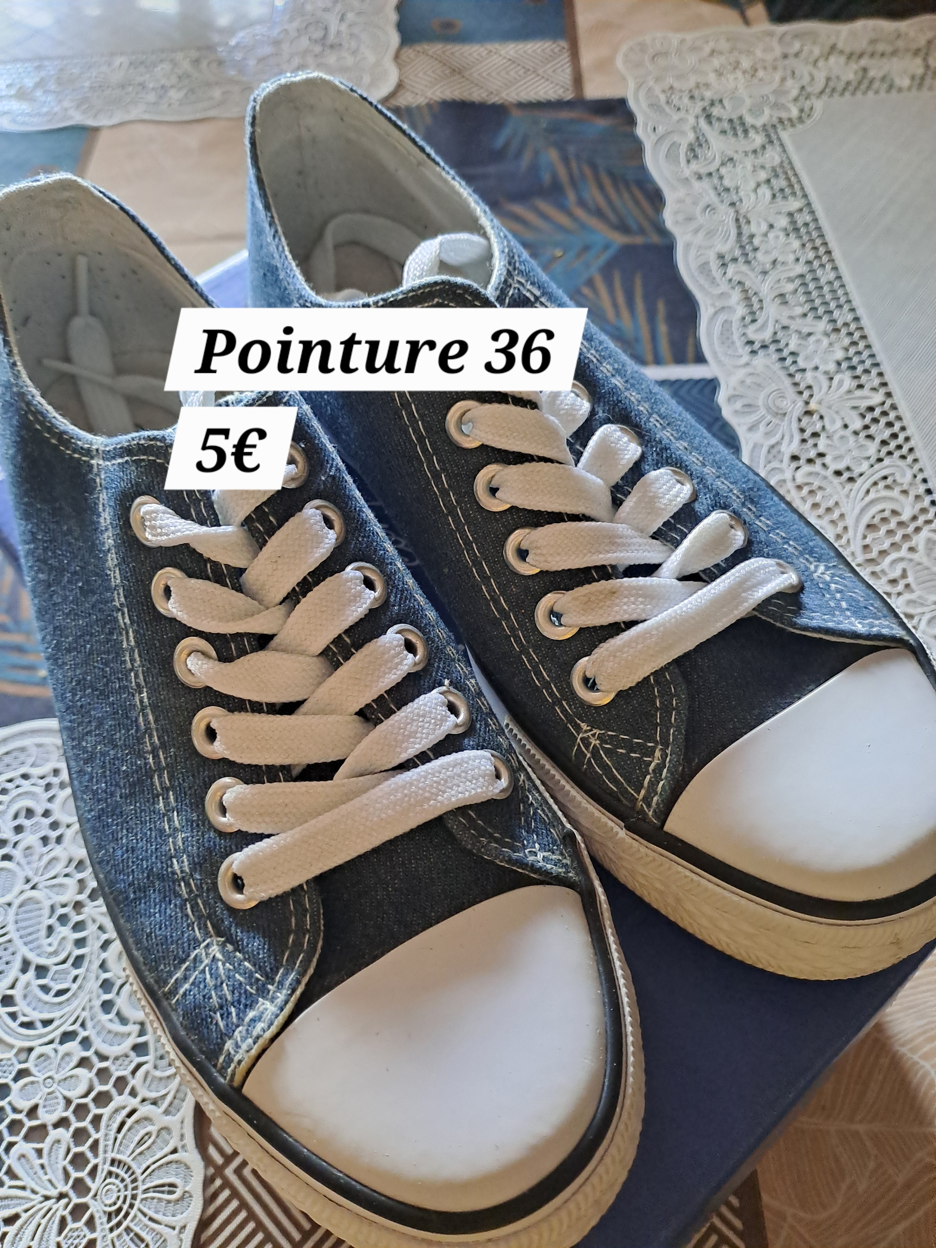 Basket matière jeans taille 36