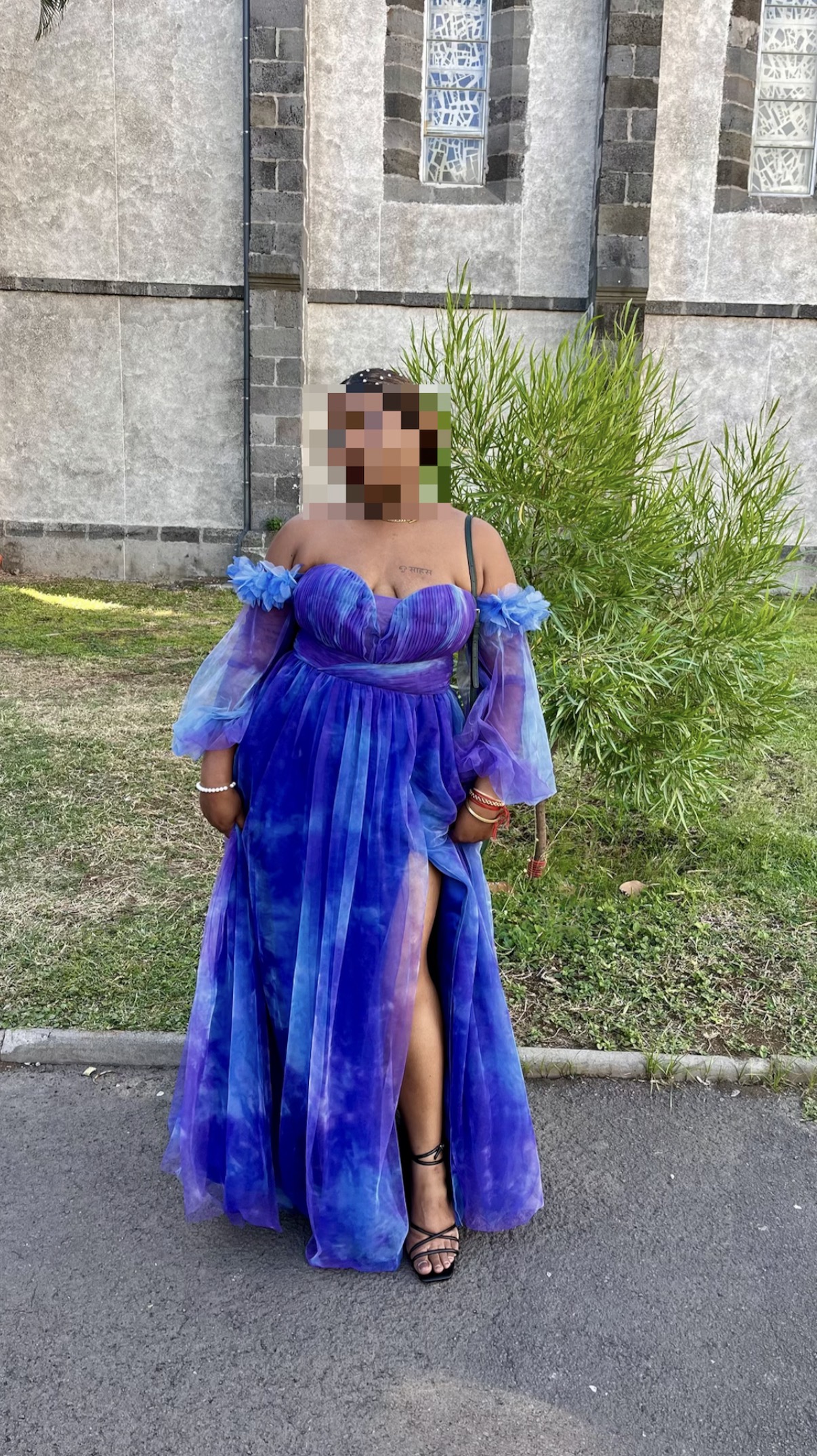 Robe cortège bleu