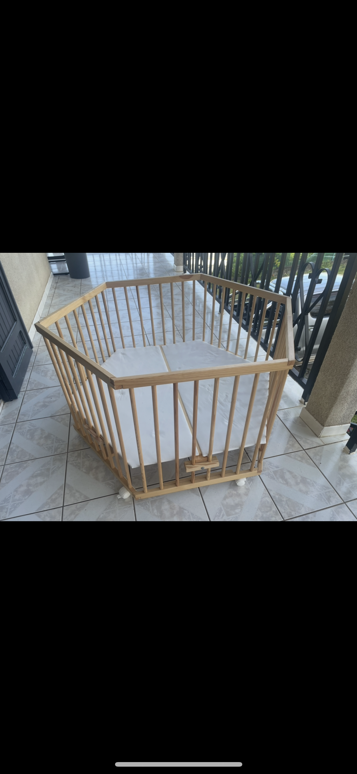 Parc bébé hexagonale en bois