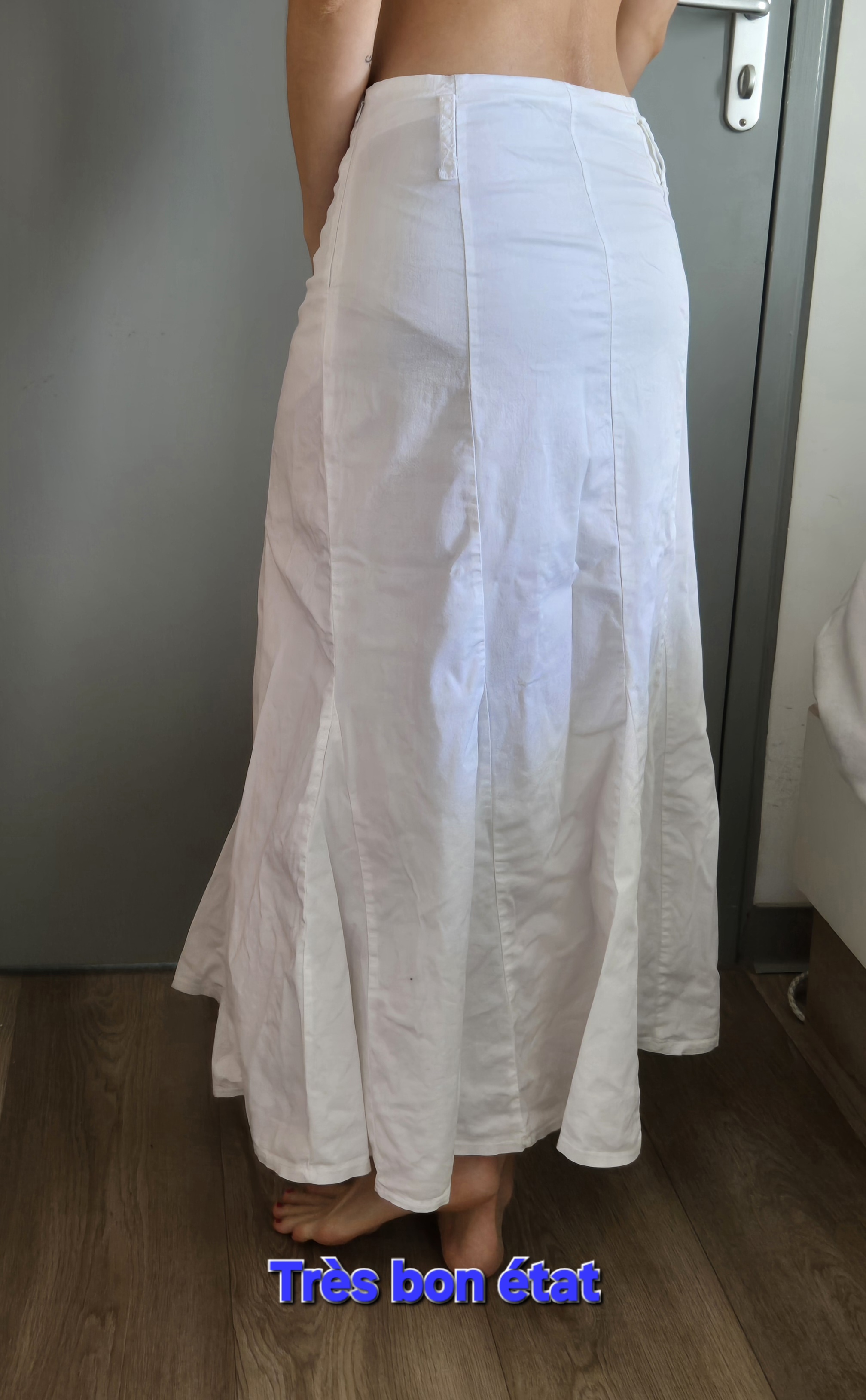Longue jupe blanche sirène
