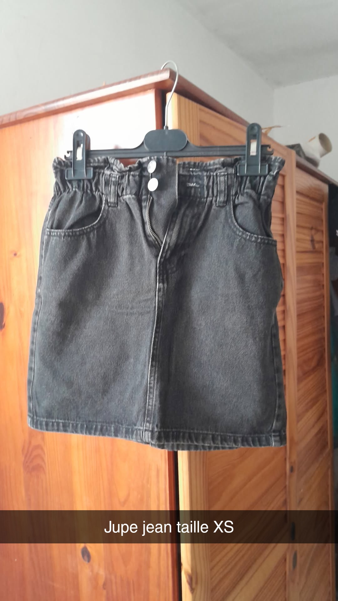 Jupe jeans noir