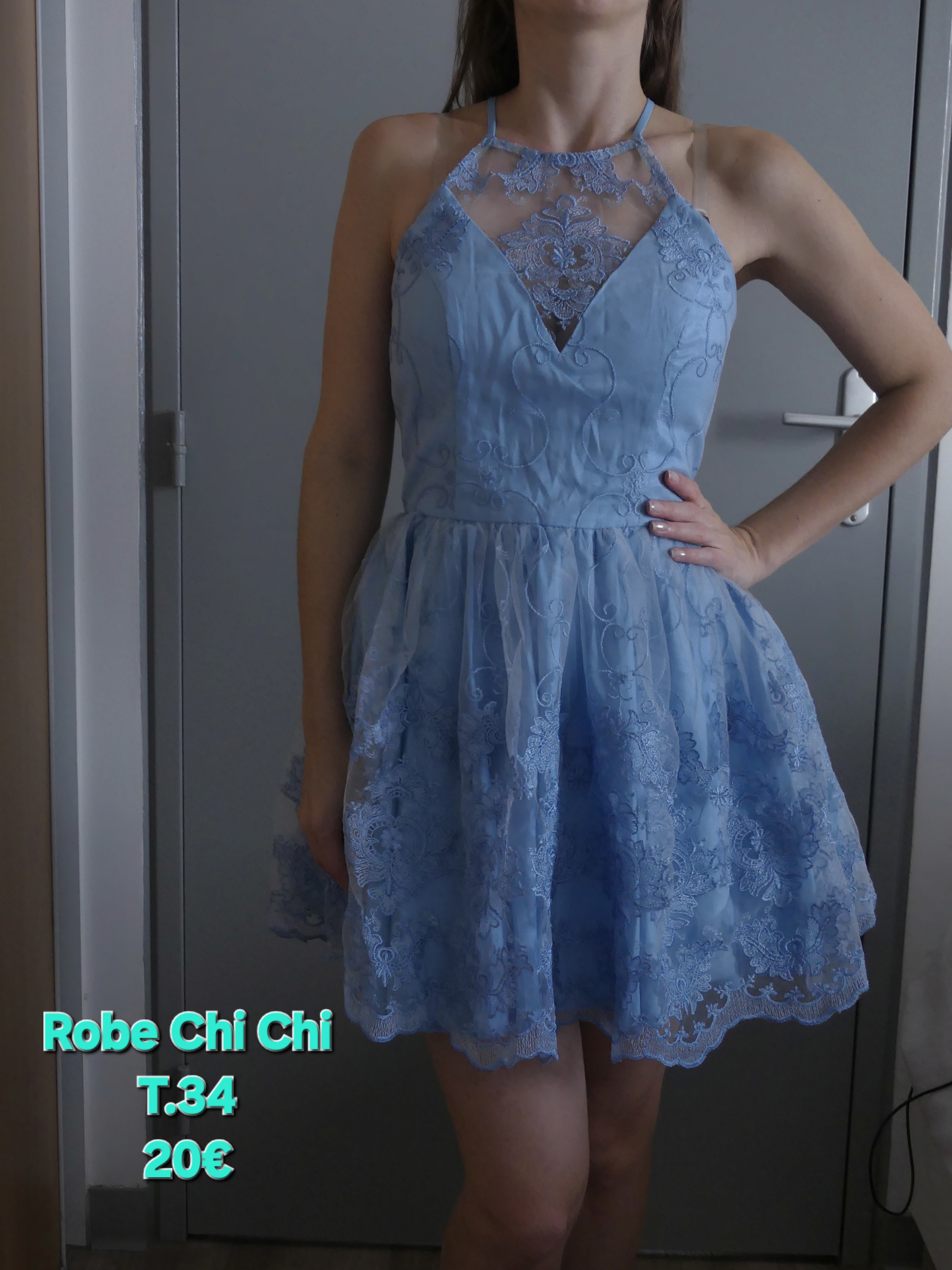 Robe cocktail soirée T.34 XS ou 12-14ans
