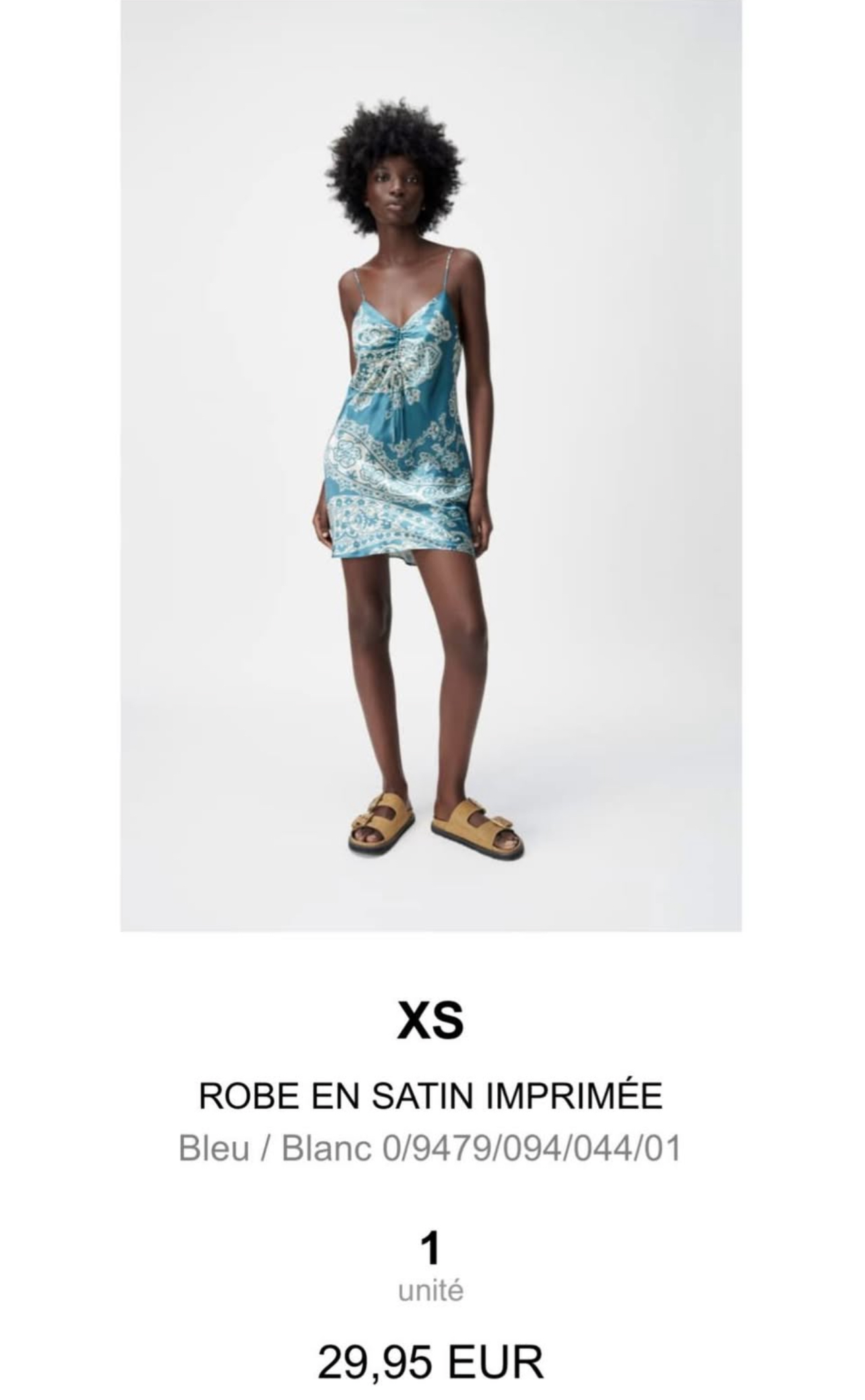 Robe courte Zara