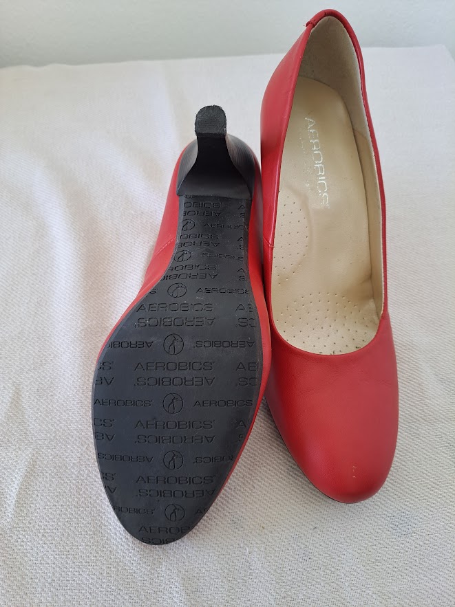 Chaussure femme cuir rouge P.39
