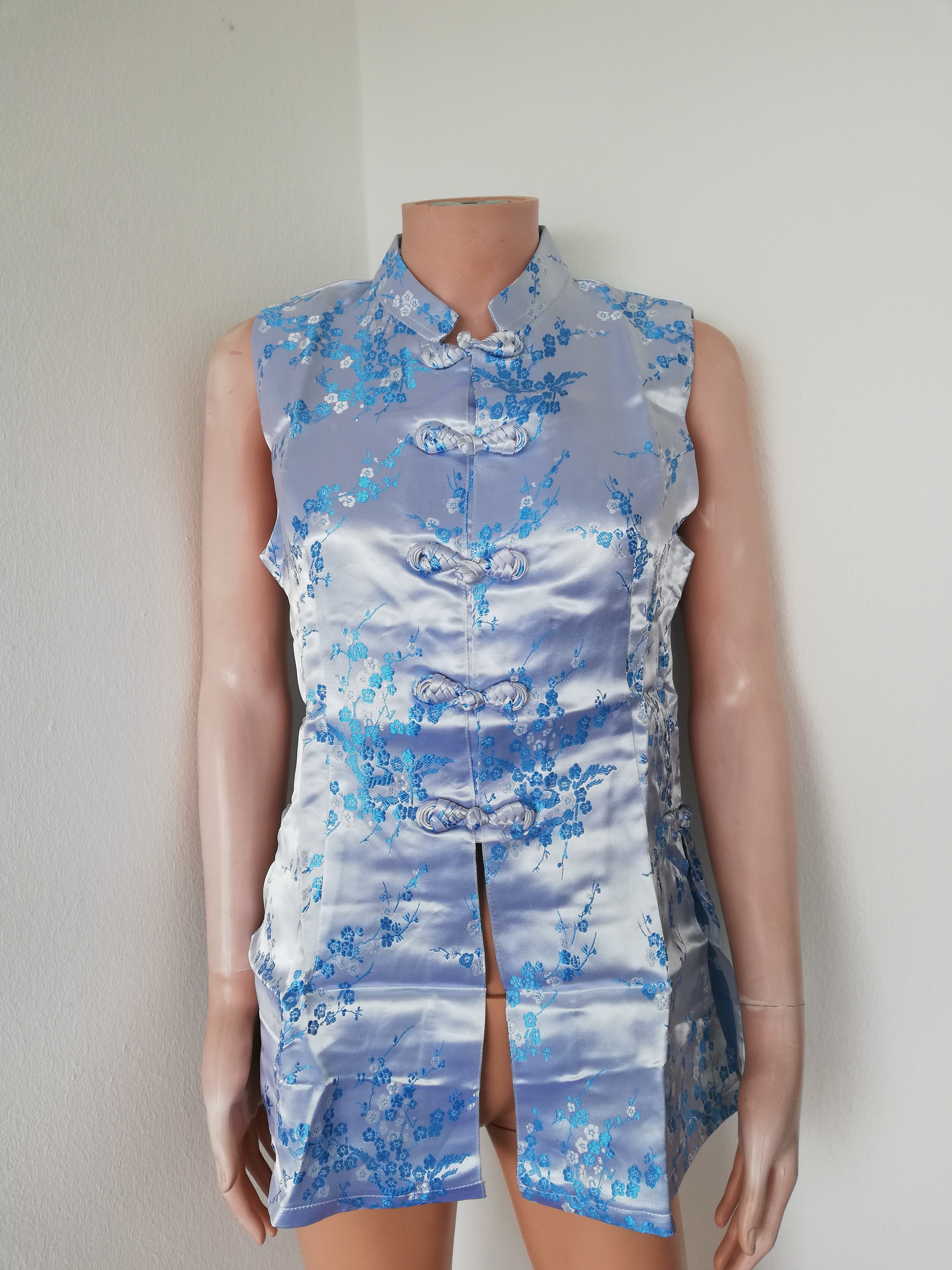 tunique chinoise Fem,  bleu ciel, T44 NEUF
