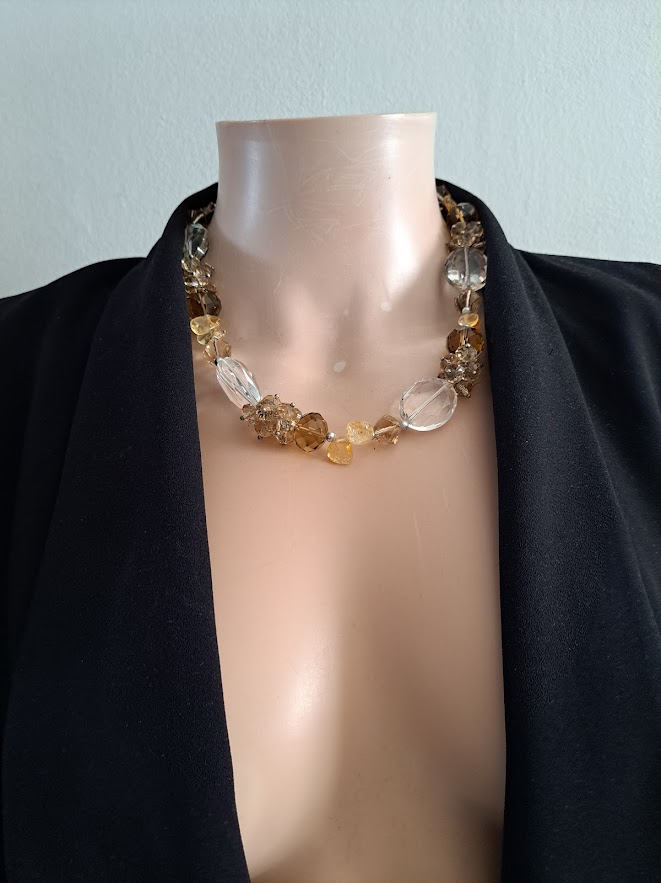 Collier perles de cristal de bohèmes NEUF