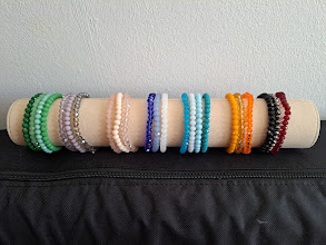 Bracelets cristaux, création fait main , divers colories