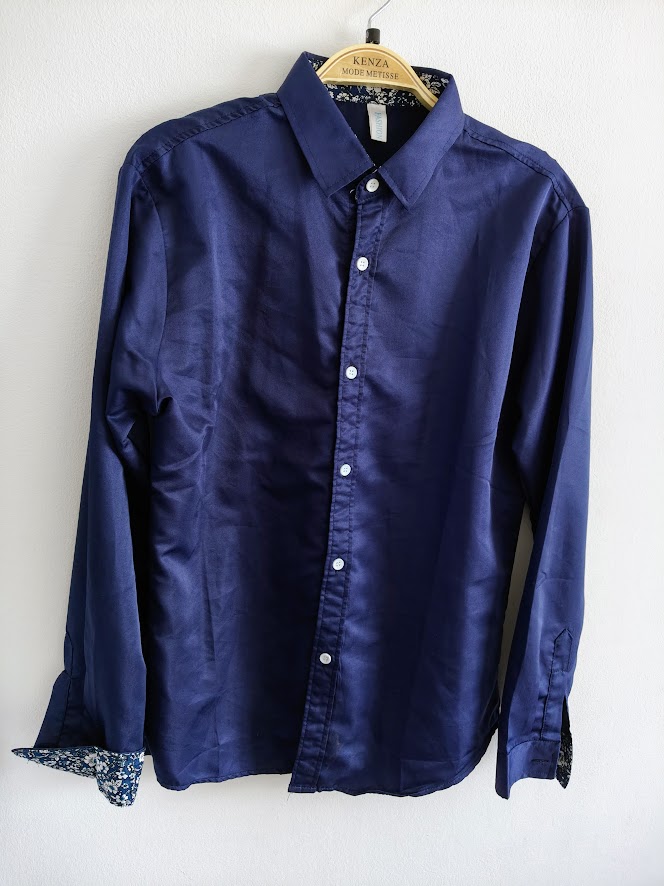 Chemise bleu marine  HOM T S NEUF