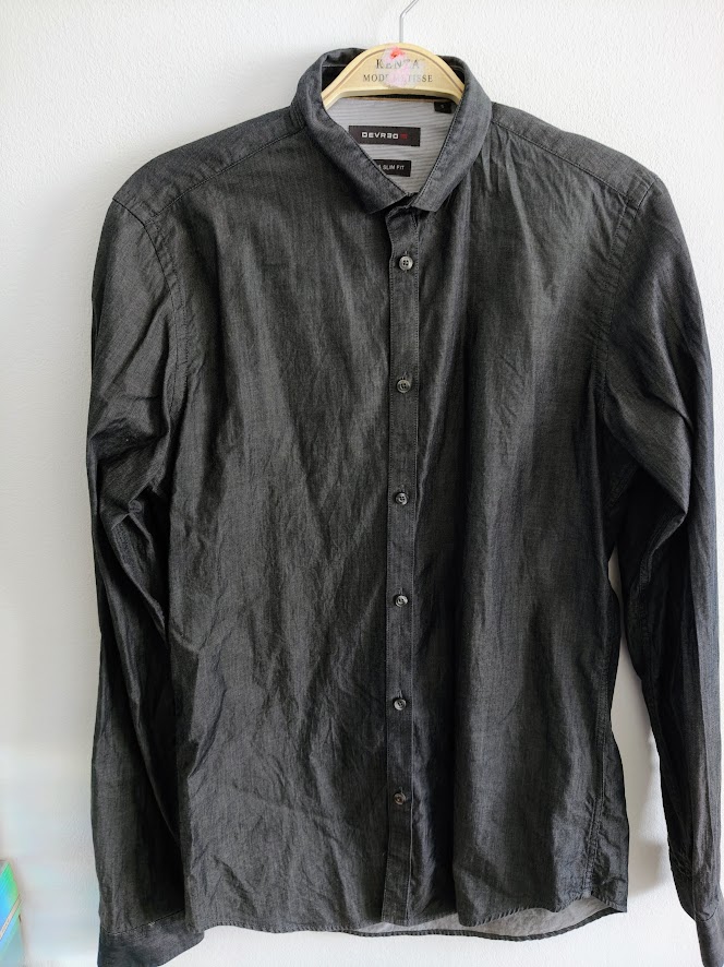 Chemise gris foncé HOM TS DEVRED