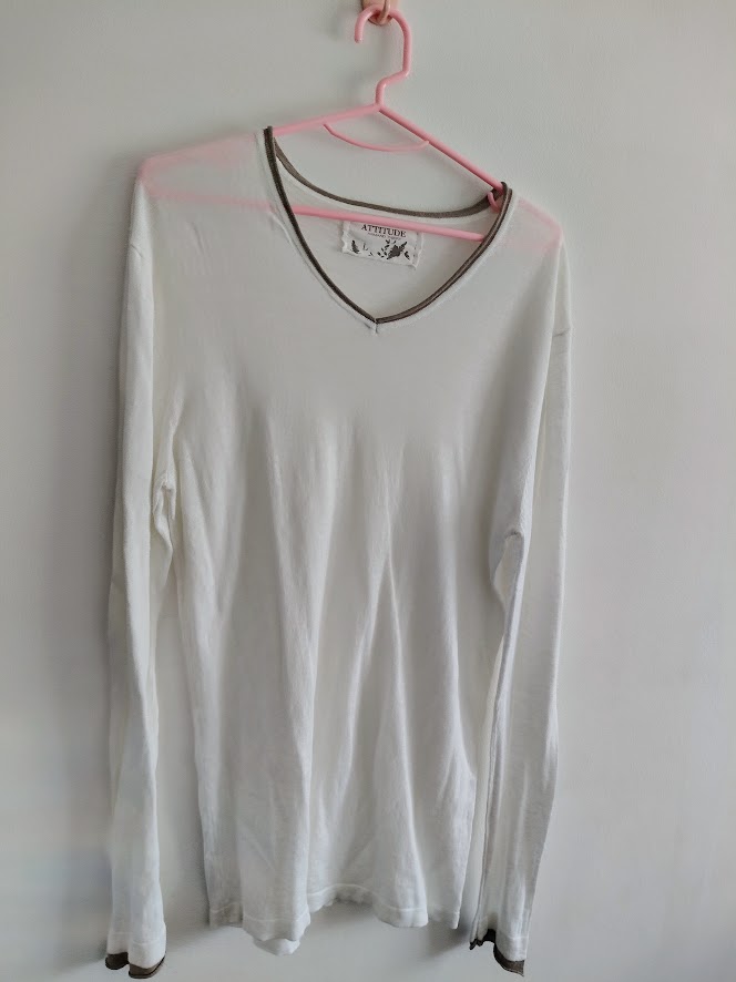 Pull léger blanc HOM TS ATTITUDE ARMAND THIERY
