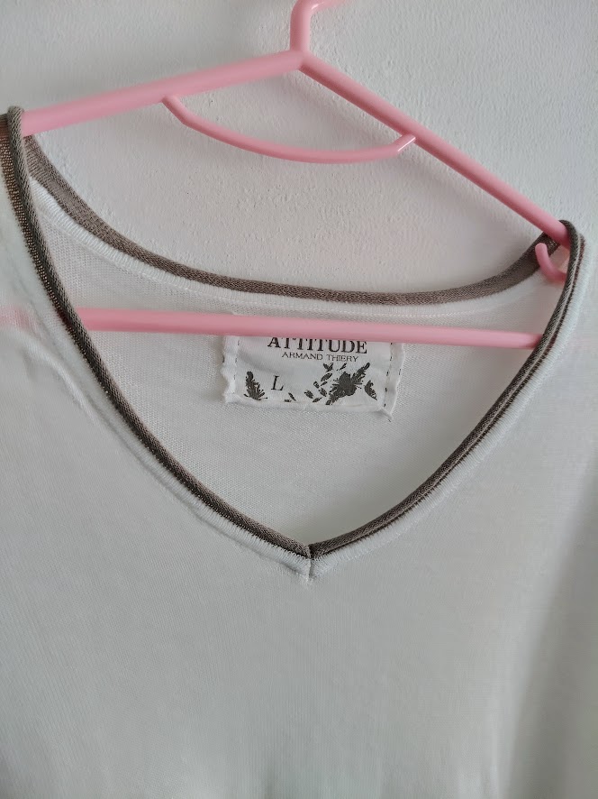 Pull léger blanc HOM TS ATTITUDE ARMAND THIERY