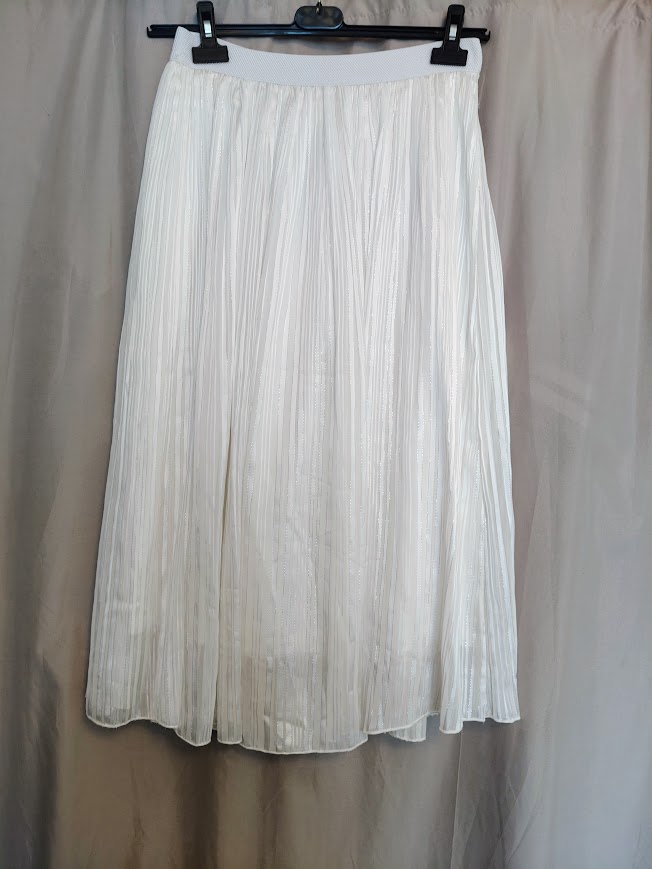 Jupe blanche irisé argenté Fem Mango t38 /40