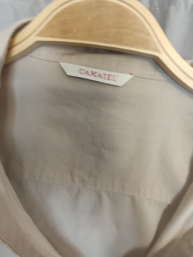 Chemise Beige Fem Camaïeu T38