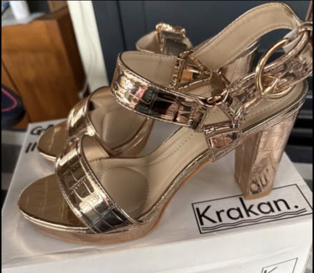 Talon carré rose gold