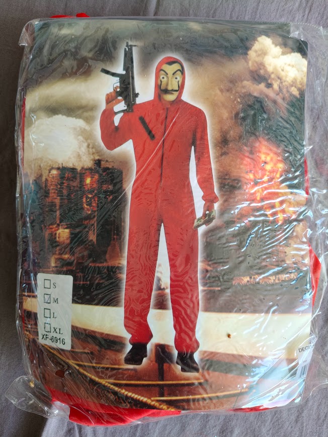 Déguisement adulte CASA DE PAPEL taille M NEUF