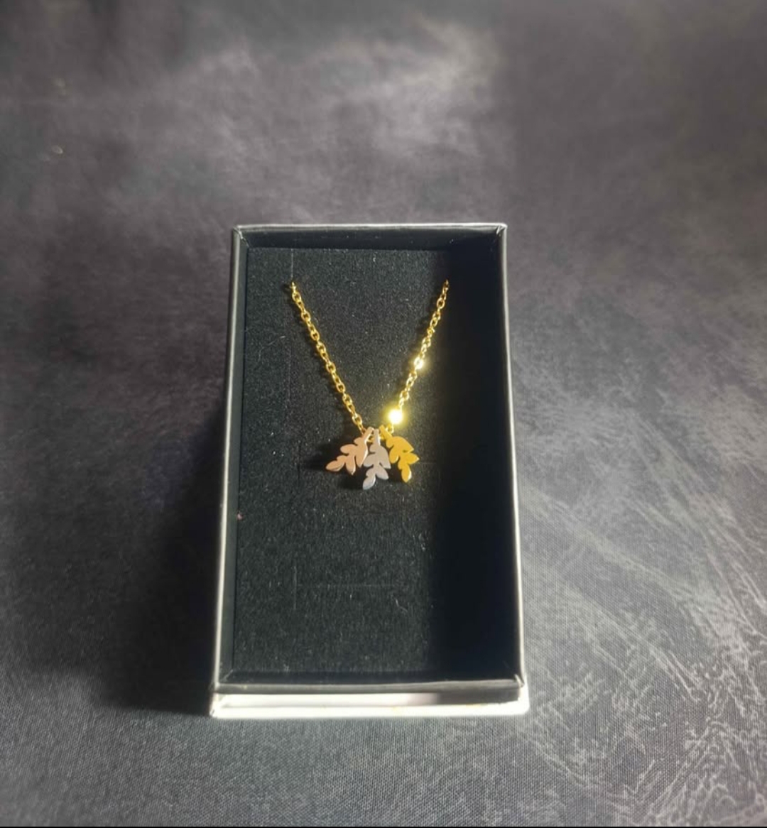 Collier en acier inoxydable couleur or