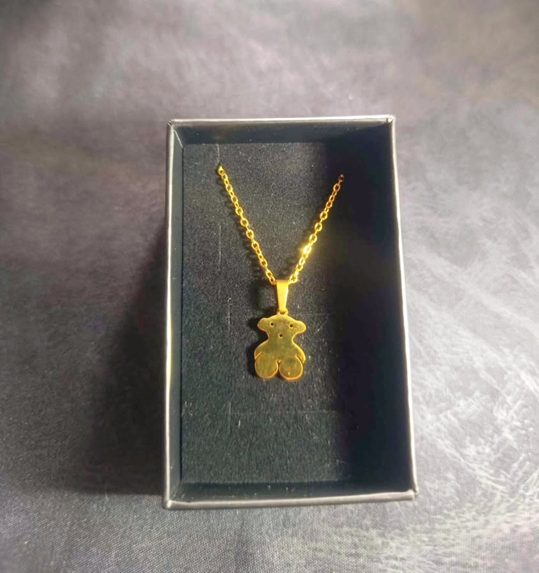 Collier en acier inoxydable couleur or