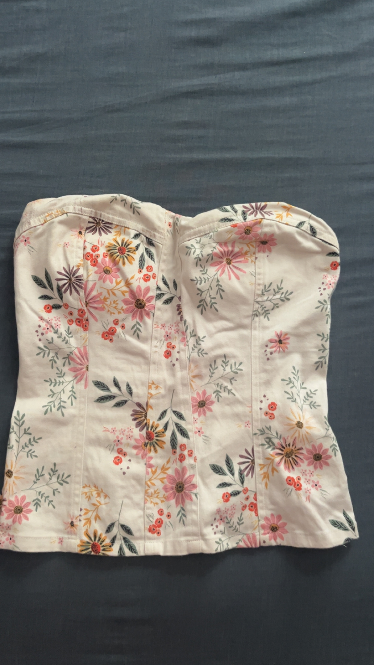 Haut bustier fleuri