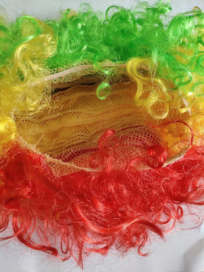 Perruque pop disco coloré ou noir Déguisement NEUF