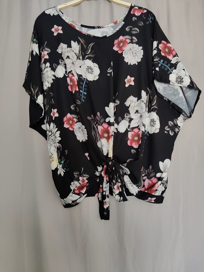 Haut blouse imprimé fleuri T M/L