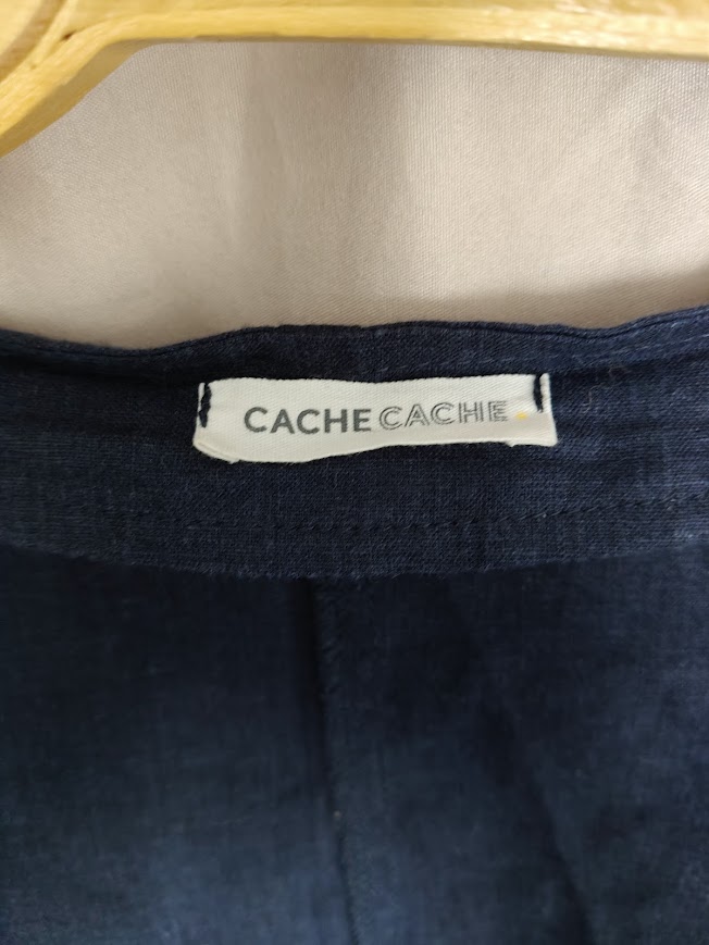 Robe bleu marine en lin TS/M  CACHE CACHE