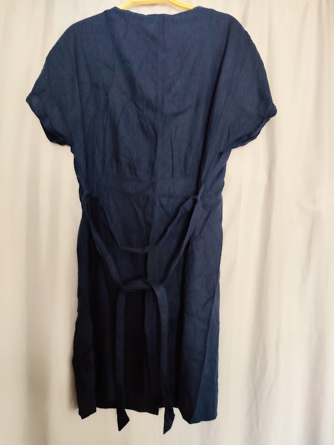 Robe bleu marine en lin TS/M  CACHE CACHE