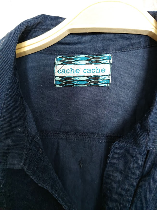 Robe bleu marine velour cotelé TM/L  CACHE CACHE
